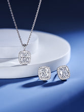 Load image into Gallery viewer, Dazzling 2.0 CT Natural Zircon Cushion Cut Diamond Necklace &amp; Earring Set
