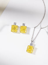 Cargar imagen en el visor de la galería, Dazzling Yellow Diamond Necklace and Earrings Set
