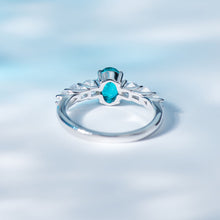 Load image into Gallery viewer, Azure Elegance: Paraiba-hued Cultivated Gemstone Gold-Plated Silver Jewelry Set
