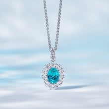 Charger l&#39;image dans la galerie, Azure Elegance: Paraiba-hued Cultivated Gemstone Gold-Plated Silver Jewelry Set
