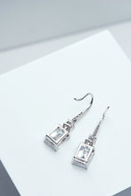 Load image into Gallery viewer, Pagoda Brilliance: Cushion and Pagoda-Cut Gemstone Earrings in Gold-Plated Silver
