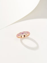 Lade das Bild in den Galerie-Viewer, Blush Harmony: Natural Zircon Gemstone Encrusted Gold-Plated Silver Ring
