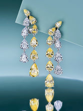 Load image into Gallery viewer, Droplet Radiance: Teardrop Natural Zircon Gold-Plated Earrings
