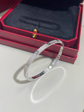 Load image into Gallery viewer, Eternal Embrace Silver Plated Bangle with Cubic Zirconia Accent
