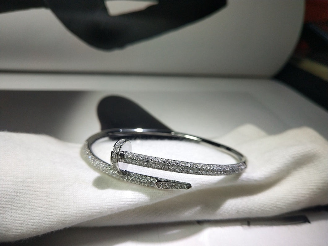 Twilight Sparkle Spiral Bangle Set in Silver with Gold Plating and Zircon