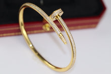 Load image into Gallery viewer, Twilight Sparkle Spiral Bangle Set in Silver with Gold Plating and Zircon
